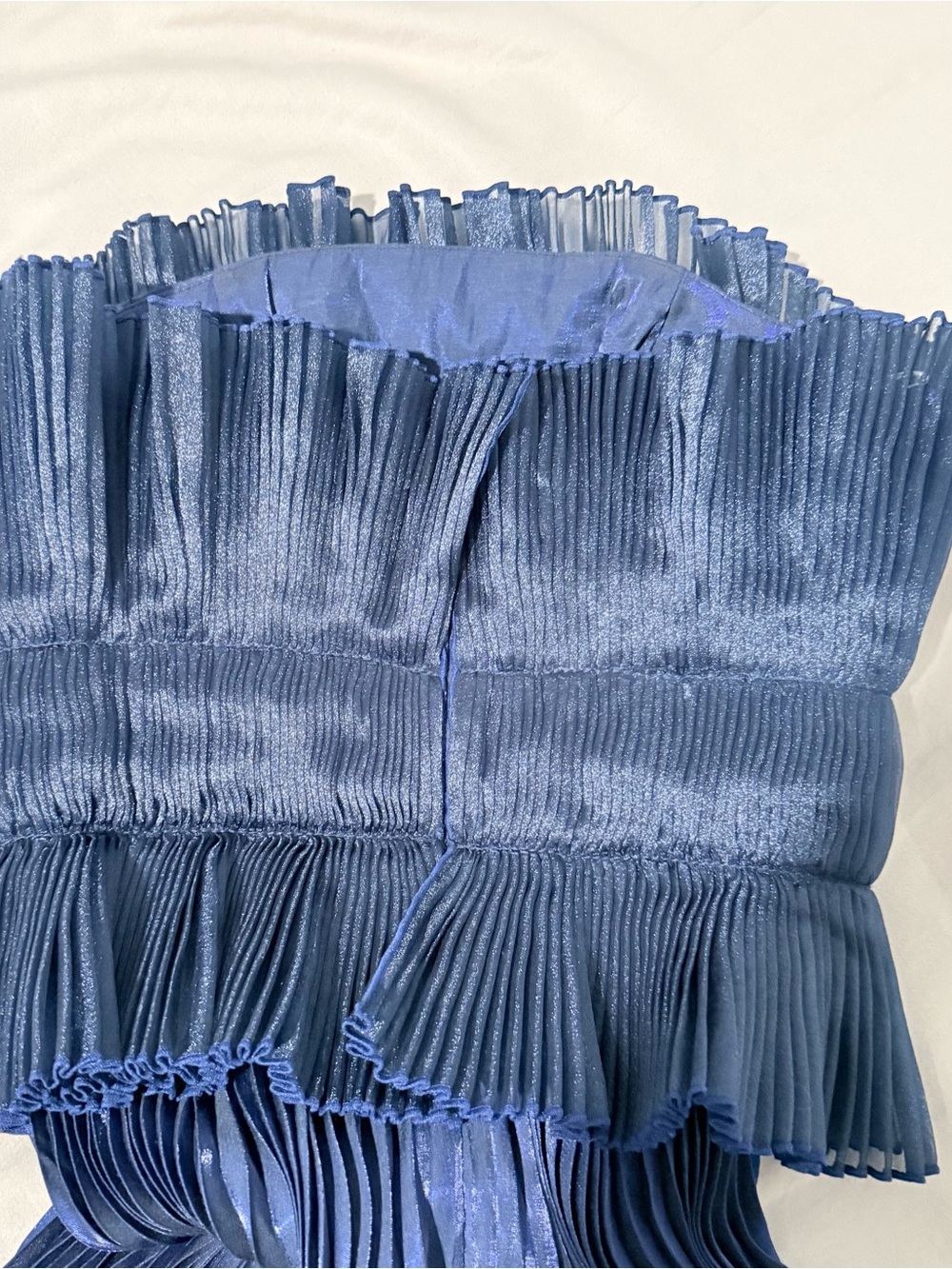 L'IDÉE Masquerade Deep Navy Pleated Strapless Maxi Dress XS NWT Read Description - Picture 10 of 16